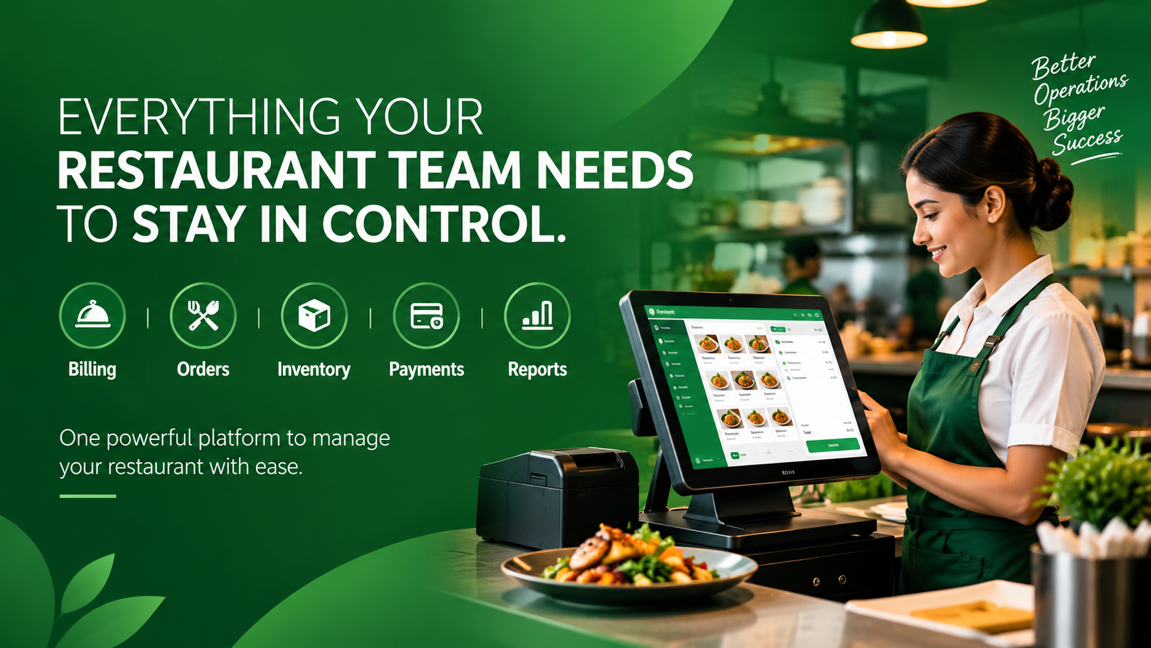 Everything your restaurant team needs to stay in control.